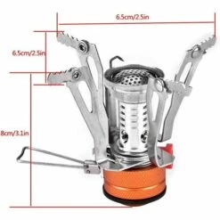 CLEGGFR Réchaud à Gaz Coupe-vent Pliable Avec Allumage Piézo Pour Pique-nique, Randonnée (argent)LO-Ron 9 CLEGGFR Réchaud à Gaz Coupe-vent Pliable Avec Allumage Piézo Pour Pique-nique, Randonnée (argent)LO-Ron -Pas Cher Réchaud Boutique 63707228 3