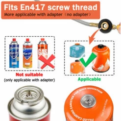 Hengda Réchaud De Camping 3500W Portable Réchaud Gaz Pliable Brûleur à Gaz Anti-Vent Avec Bouton D'Allumage Randonnée - Argent -Pas Cher Réchaud Boutique 63761040 4