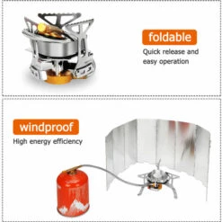 Randaco Réchaud De Camping 3500W Portable Réchaud Gaz Pliable Brûleur à Gaz Anti-Vent Avec Bouton D'Allumage Randonnée - Argent 11 Randaco Réchaud De Camping 3500W Portable Réchaud Gaz Pliable Brûleur à Gaz Anti-Vent Avec Bouton D'Allumage Randonnée - Argent -Pas Cher Réchaud Boutique 63762318 5