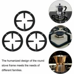SINCèREETALI Pièce Moka Pot Cuisinière Support Pot Réducteur Anneau Stand Cafetière étagère Accessoires Réducteur De Brûleur Support Pour Anneau De Fixation Pour Cafetière à Expresso Four Et Cuisine (Noir) 10 SINCèREETALI Pièce Moka Pot Cuisinière Support Pot Réducteur Anneau Stand Cafetière étagère Accessoires Réducteur De Brûleur Support Pour Anneau De Fixation Pour Cafetière à Expresso Four Et Cuisine (Noir) -Pas Cher Réchaud Boutique 63819325 4