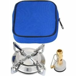 JOORRT Réchaud De Camping Cuisinière à Gaz Portable Pour Randonnées Pédestres Brûleur De Cuisinière Extérieure Avec Connecteur De Poêle Sac De Rangement Pour Pique-nique Barbecue