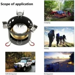 MEZHENG Camping Outdoor Spirit Brûleur à Alcool Réchaud De Camping Four Support Ensemble De Supportr -Pas Cher Réchaud Boutique 64119140 4