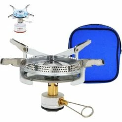 ARC-EN-CIéL Réchaud De Camping Portatif,Brûleur Camping Gaz Avec Étui De Transport,Portable Et Pliable Mini Réchaud Gaz,Allumage Manuel,pour Randonnée,Outdoor,Pique-Nique -Arcenciél