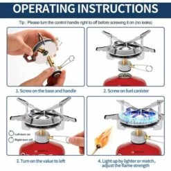 ARC-EN-CIéL Réchaud De Camping Portatif,Brûleur Camping Gaz Avec Étui De Transport,Portable Et Pliable Mini Réchaud Gaz,Allumage Manuel,pour Randonnée,Outdoor,Pique-Nique -Arcenciél -Pas Cher Réchaud Boutique 64127259 3