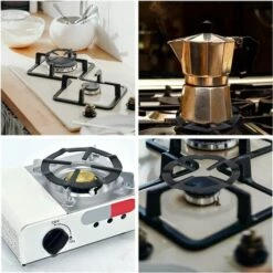 EAUDACè Accessoires Camping Cuisine Sûr Plaque Cuisson Réducteur Cuisinière à Gaz Support Durable Pratique En Aluminium Pot Farine Mijoter Anneau Portable 2 Pièce -Pas Cher Réchaud Boutique 64169550 5