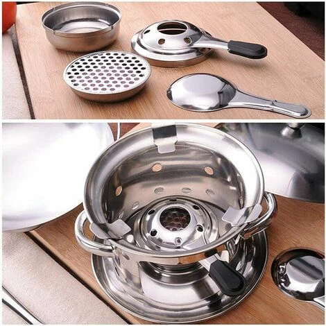 Fei Yu Réchaud à Alcool, Réchaud à Alcool Portable En Acier Inoxydable, Brûleur D'alcool Pour Fondue, Pour Le Camping En Plein Air Ou La Panique, Détachable Et Non Toxique, Durable Et écologique,2Pcs 6 Fei Yu Réchaud à Alcool, Réchaud à Alcool Portable En Acier Inoxydable, Brûleur D'alcool Pour Fondue, Pour Le Camping En Plein Air Ou La Panique, Détachable Et Non Toxique, Durable Et écologique,2Pcs – Image 4