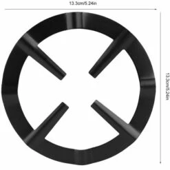 MERéTéET Réducteur D'anneau De Gaz Sous-Plat Cuisinière Plaque De Cuisson Antidérapante Support De Cuisinière à Mijoter La Chaleur Étagère Supérieure De La Cuisinière Pot à Lait Pots à 13.3*13.3cm Noir 2 Pcs，KoleZy -Pas Cher Réchaud Boutique 64566154 2