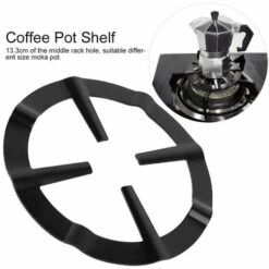 MERéTéET Réducteur D'anneau De Gaz Sous-Plat Cuisinière Plaque De Cuisson Antidérapante Support De Cuisinière à Mijoter La Chaleur Étagère Supérieure De La Cuisinière Pot à Lait Pots à 13.3*13.3cm Noir 2 Pcs，KoleZy -Pas Cher Réchaud Boutique 64566154 3