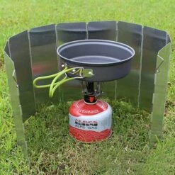 Dontodent Wind Protection Réchaud à Gaz Pliable En Aluminium Protection Contre Le Vent Réchaud De Camping Avec 10 Lattes En Aluminium, Protection Légère Et Pliable Contre Le Vent, Pare-vent Pour Réchaud De Camping Grill Extérieur -Pas Cher Réchaud Boutique 64615097 5