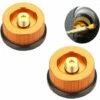HEGUYEY 2 Pièces Adaptateur Cartouche Camping Gaz, Connecteur Gaz Extérieure Poêle, Adaptateur Réchaud De Camping, Pour Cartouche De Butane à Visser La Cartouche De Gaz Pour Randonnée Camping