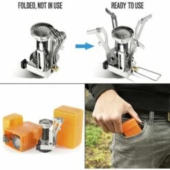 BDD Réchaud De Poche Portable Mini Réchaud Intégré Tout-en-un De Camping (Orange) -Pas Cher Réchaud Boutique 65375359 4