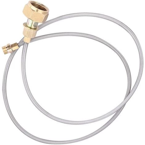 JUNJUN Adaptateur De Réchaud De Camping Brûleur Plat Cylindre Adaptateur De Recharge De Gaz Avec Tube De Cuivre Et Nylon 3 JUNJUN Adaptateur De Réchaud De Camping Brûleur Plat Cylindre Adaptateur De Recharge De Gaz Avec Tube De Cuivre Et Nylon