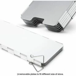JUNJUN Pare-Vent Pliable Rechaud Aluminium Portable De 14 Assiettes De Pliage Rechaud De Camping Ecran Du Vent En Plein Air Pour Le Camping De Pique-Nique -Pas Cher Réchaud Boutique 65414523 4
