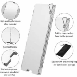 JUNJUN Pare-Vent Pliable Rechaud Aluminium Portable De 14 Assiettes De Pliage Rechaud De Camping Ecran Du Vent En Plein Air Pour Le Camping De Pique-Nique -Pas Cher Réchaud Boutique 65414523 5