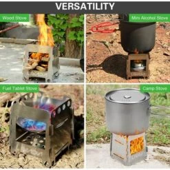 JUNJUN Camping Poêle En Réchaud à Bois Léger Acier Inoxydable Portable Réchaud à Alcool Solidifié Cuisine En Plein Air Pique-Nique Barbecue Camping 7 JUNJUN Camping Poêle En Réchaud à Bois Léger Acier Inoxydable Portable Réchaud à Alcool Solidifié Cuisine En Plein Air Pique-Nique Barbecue Camping -Pas Cher Réchaud Boutique 65414535 2