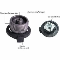 OSQI Adaptateur De Conversion Verrouillable, Pour Type De Bouteille De Buse/cartouche De Gaz Butane/cartouche De Gaz à Visser/cartouche De Valve Lindal (Z11) -Pas Cher Réchaud Boutique 65501851 3