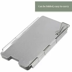 OSQI 10 Pièces Pare-Brise De Réchaud Extérieur Pliant, Pare-Brise De Réchaud En Acier Inoxydable, Pare-Brise De Réchaud De Camping En Plaque En Aluminium Avec Sac De Transport, Convient Pour Le Camping, Le Pique-Nique, La Randonnée, La Cuisine -Pas Cher Réchaud Boutique 65506469 3