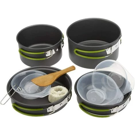 OSQI Ustensiles De Cuisine De Camping, Ensemble De Cuisine Portable Multifonctionnel Pour 2 à 3 Personnes Pour Le Camping En Plein Air, La Randonnée, Le Pique-nique 3 OSQI Ustensiles De Cuisine De Camping, Ensemble De Cuisine Portable Multifonctionnel Pour 2 à 3 Personnes Pour Le Camping En Plein Air, La Randonnée, Le Pique-nique