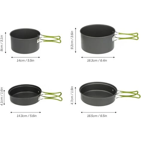 OSQI Ustensiles De Cuisine De Camping, Ensemble De Cuisine Portable Multifonctionnel Pour 2 à 3 Personnes Pour Le Camping En Plein Air, La Randonnée, Le Pique-nique 6 OSQI Ustensiles De Cuisine De Camping, Ensemble De Cuisine Portable Multifonctionnel Pour 2 à 3 Personnes Pour Le Camping En Plein Air, La Randonnée, Le Pique-nique – Image 4