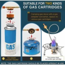 MèREÉTERNEL Réchaud Camping Gaz Portable Pliable Coupe-Vent Brûleur Camping Mini 3900W Ultra-Léger Allumage Piézo Poêle Gaz Camping Pour Randonnée/Outdoor/Barbecue/Trekking Ternel -Pas Cher Réchaud Boutique 65598567 3