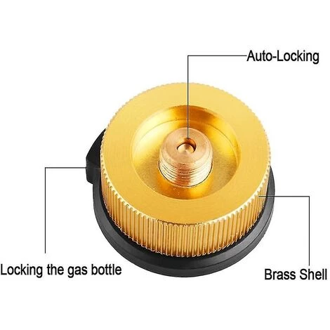 DONTODENT Lot De 2 Adaptateurs De Gaz De Camping à Arrêt Automatique Pour Bidon De Butane à Visser La Cartouche De Gaz 6 DONTODENT Lot De 2 Adaptateurs De Gaz De Camping à Arrêt Automatique Pour Bidon De Butane à Visser La Cartouche De Gaz – Image 4