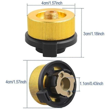 DONTODENT Lot De 2 Adaptateurs De Gaz De Camping à Arrêt Automatique Pour Bidon De Butane à Visser La Cartouche De Gaz 7 DONTODENT Lot De 2 Adaptateurs De Gaz De Camping à Arrêt Automatique Pour Bidon De Butane à Visser La Cartouche De Gaz – Image 5