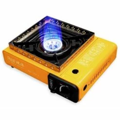 Ensoleillé Camp Bistro Réchaud à Gaz, Réchaud De Camping, Puissance , Réchaud Extérieur Compact, Avec Mallette Pour Un Transport Facile(Sans Réservoir De Gaz à Cassette)