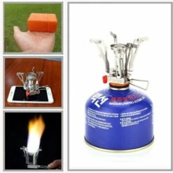 ABCRITAL Extérieur Mini Brûleur à Gaz Réchaud De Camping Portable Pliable Compact Four De Cuisine Pliable Idéal Pour Le Camping Randonnée Pêche Randonnée -Pas Cher Réchaud Boutique 65652952 4