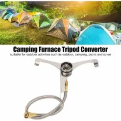 ABCRITAL Adaptateur De Réchaud De Camping Résistant à La Chaleur Pour L'extérieur Connecteur De Réchaud à Gaz Pour Trépied Stockage Portable Facile Pour Le Camping -Pas Cher Réchaud Boutique 65653915 5