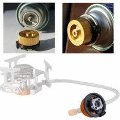 PERLE RARE Adaptateur De Bouteille De Gaz Convertisseur De Gaz Pour Brûleur De Poêle Réchaud De Camping Cartouche De Gaz Butane à Visser(3 Pcs) -Pas Cher Réchaud Boutique 65797057 3