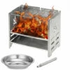 LITZEE Réchaud à Gaz Réchaud De Camping Pliable En Acier Inoxydable Portable Avec Plateau à Alcool Et Soufflet Pour Barbecue Pique-nique - Argent Réchaud à Gaz -Pas Cher Réchaud Boutique 65813964 1