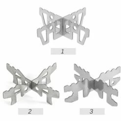 LITZEE Réchaud à Gaz Support De Réchaud à Alcool En Acier Inoxydable Support Croisé Support De Support De Réchaud De Camping En Plein Air - 2 Réchaud à Gaz -Pas Cher Réchaud Boutique 65815082 4