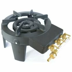 PROWELTEK Rechaud Gaz 4 Pieds Fonte Véritable INTEC 9800 2 Bruleurs Plats Grands Volumes