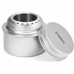 TOMSHOO Portable Mini Réchaud À Alcool En Alliage D'aluminium Avec Couvercle Camping En Plein Air Randonnée Randonnée Cuisinière,Argent