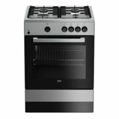 BRICOMARTEAU Cuisinière à Gaz BEKO FSG62000DXL 60 Cm 64 L Acier Inoxydable (4 Feux à Gaz)