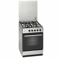 BRICOMARTEAU Cuisinière à Gaz Meireles E541X 55 Cm Acier Inoxydable (3 Feux à Gaz)