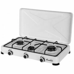 BRICOMARTEAU Réchaud à Gaz COMELEC GC5113 Blanc 3 Feux à Gaz (Reconditionné A+)