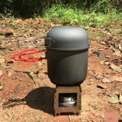 LIFCAUSAL Réchaud à Alcool De Poche Pour Poêle à Bois Pliant Léger En Acier Inoxydable Avec Soufflet Pliable Pour La Cuisine En Plein Air, Le Camping, La Randonnée -Pas Cher Réchaud Boutique 66163349 4