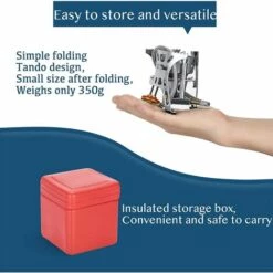 LTS FAFA Réchaud De Camping, 3900W Mini Brûleur Pliable, Réchaud à Gaz De Camping Portable Avec Allumage Piézo, Brûleur à Gaz Anti-Vent Pour Randonnée, Outdoor, Pique-Nique, Barbecue, Trekking -Pas Cher Réchaud Boutique 66347497 4