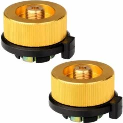 2 Pièces Petit Adaptateur De Réchaud De Camping,Adaptateur De Bouteille De Gaz,Adaptateur De Buse De Cartouche De Vanne De Gaz Pour Cuisinière à Gaz,réchaud De Camping -Adélala