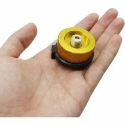 2 Pcs Adaptateur De Bouteille De Gaz De Camping Adaptateur Gaz Conversion Tête Adaptateur Connecteur De Buse Rechaud De Gaz Valve Adaptateur Pour Bidon En Butane à Visser Sur La (jaune, 3.5*3*4.1cm)——Adélala -Pas Cher Réchaud Boutique 66379738 3