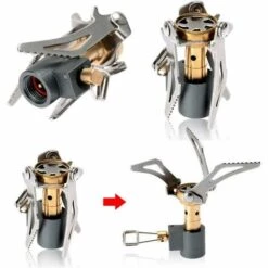 Mini Pocket En Alliage De Titane Réchaud De Camping, Survie Fournaise Poêle Mini-Four Extérieur Réchaud Pliant Camping Gaz Cooker Argent Pour Pique-Nique Camping -Adélala -Pas Cher Réchaud Boutique 66380354 4