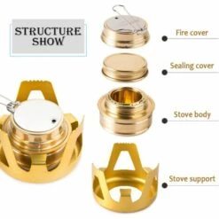 Réchaud Camping Four Poêle En Alliage De Cuivre Brûleur D'alcool Camping Cuisine Avec Support Couleur D'or -Adélala 8 Réchaud Camping Four Poêle En Alliage De Cuivre Brûleur D'alcool Camping Cuisine Avec Support Couleur D'or -Adélala -Pas Cher Réchaud Boutique 66381946 2