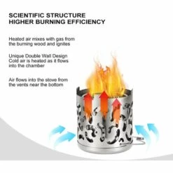 Mini Chauffage Camping,Portable Réchaud De Camping,Acier Inoxydable Mini Chauffe Eau Camping,Randonnée Accessoire Pour Brûleur De Réchaud à Gaz Butane -Adélala -Pas Cher Réchaud Boutique 66383012 3