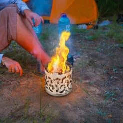 Mini Chauffage Camping,Portable Réchaud De Camping,Acier Inoxydable Mini Chauffe Eau Camping,Randonnée Accessoire Pour Brûleur De Réchaud à Gaz Butane -Adélala -Pas Cher Réchaud Boutique 66383012 5