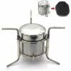 Réchaud à Alcool De Camping Portable Alcool En Acier Inoxydable Cuisinière En Plein Air Pliant Mini Spirit Cooker Pique-Nique BBQ Cookout Poêle -Adélala -Pas Cher Réchaud Boutique 66383611 1