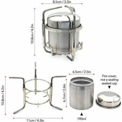 Réchaud à Alcool De Camping Portable Alcool En Acier Inoxydable Cuisinière En Plein Air Pliant Mini Spirit Cooker Pique-Nique BBQ Cookout Poêle -Adélala 8 Réchaud à Alcool De Camping Portable Alcool En Acier Inoxydable Cuisinière En Plein Air Pliant Mini Spirit Cooker Pique-Nique BBQ Cookout Poêle -Adélala -Pas Cher Réchaud Boutique 66383611 2