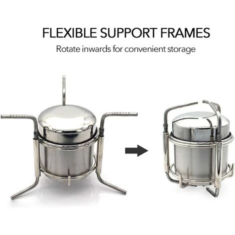 Réchaud à Alcool De Camping Portable Alcool En Acier Inoxydable Cuisinière En Plein Air Pliant Mini Spirit Cooker Pique-Nique BBQ Cookout Poêle -Adélala 7 Réchaud à Alcool De Camping Portable Alcool En Acier Inoxydable Cuisinière En Plein Air Pliant Mini Spirit Cooker Pique-Nique BBQ Cookout Poêle -Adélala – Image 5