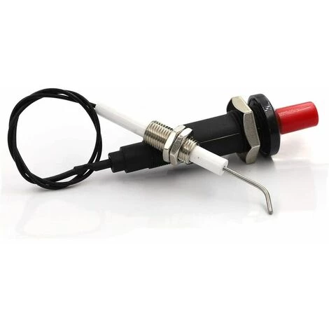 FLETéçA Lot De 2 Allumages Piézoélectriques Pour Barbecue à Gaz - Avec Bouton Poussoir - Électrode En Céramique Universelle Filetée - 30 Cm 5 FLETéçA Lot De 2 Allumages Piézoélectriques Pour Barbecue à Gaz - Avec Bouton Poussoir - Électrode En Céramique Universelle Filetée - 30 Cm – Image 3