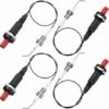 FLETéçA 4 Pièces Kit D'Allumeur Piézo-Poussoir Au Propane Avec Électrode En Céramique Filetée Fil De Prise D'Allumage 30 Cm Pour Gril à Gaz, Cheminée, Chauffage, Cuisinière -Pas Cher Réchaud Boutique 66969461 1